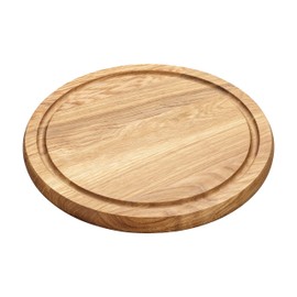 Bread Board Chopping Board Oak Wood Round 25 x 2 cm Holz-Leute