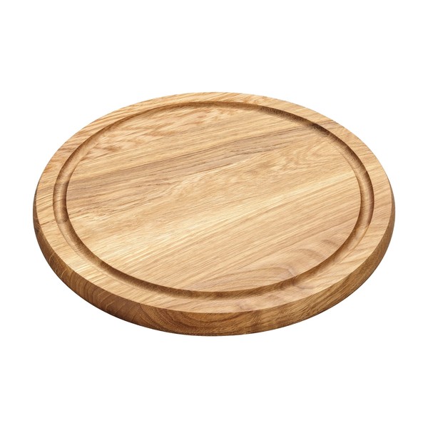 Bread Board Chopping Board Oak Wood Round 25 x 2