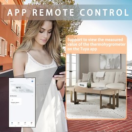 Smart Digital Thermometer Hygrometer, WiFi Indoor Temperature & Humidity Sensor for Home Use, Mini Humidity Monitor with App Remote Monitoring, Data Export, Compatible with Alexa. 1 PCS