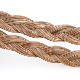 DIGUAN DIY Hairstyle Thin Double 3 Strands and Fishtail Plaited Synthetic Hair Braids Headband with Clip, Hair Accessory for Women, Girls (Thin Double, Caramel Blonde)