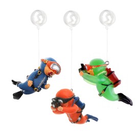 SUPTEC Mixed Color Floating Fish Tank Decorations - Cute Little Astronauts Aquarium Accessories - Suitable for All Kinds of Fish Tanks