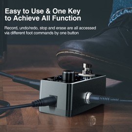 LEKATO Looper Pedal, Guitar Looper Pedal with 9V 0.6A Pedal Power Supply Adapter and USB Cable, Guitar Effect Looper Pedal with SYNC & Tuner Function Loop Pedal 3 Loops 18 Minutes Record Time