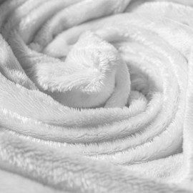 Ice Fabrics Solid Minky Fabric by The Yard - Soft, Smooth and Luxury 58/60" Extra Wide White Minky Fabric for Blankets, Apparel, Baby Accessories, Throws, Pillows & More - White - 1 Yard