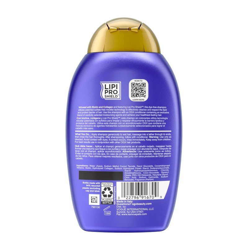OGX Thick & Full + Biotin & Collagen Volumizing Shampoo,