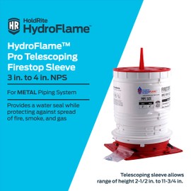 HoldRite HydroFlame 3 Inch to 4 Inch PRO Telescoping Sleeve, Metal, HFP-M4
