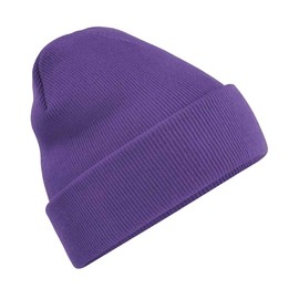 Beechfield Unisex's B045 Cuffed Beanie, Purple, One Size