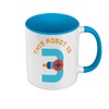 Tasse in Premium-Qualität, Blau – This Robot is 3 Celebration