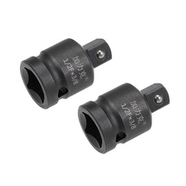 sourcing map 2pcs 1/2" Drive (Female) x 3/8" (Male) Impact Socket Reducer for Use with Air Impact Drivers, Breaker Bars, Ratchets, CR-MO Steel