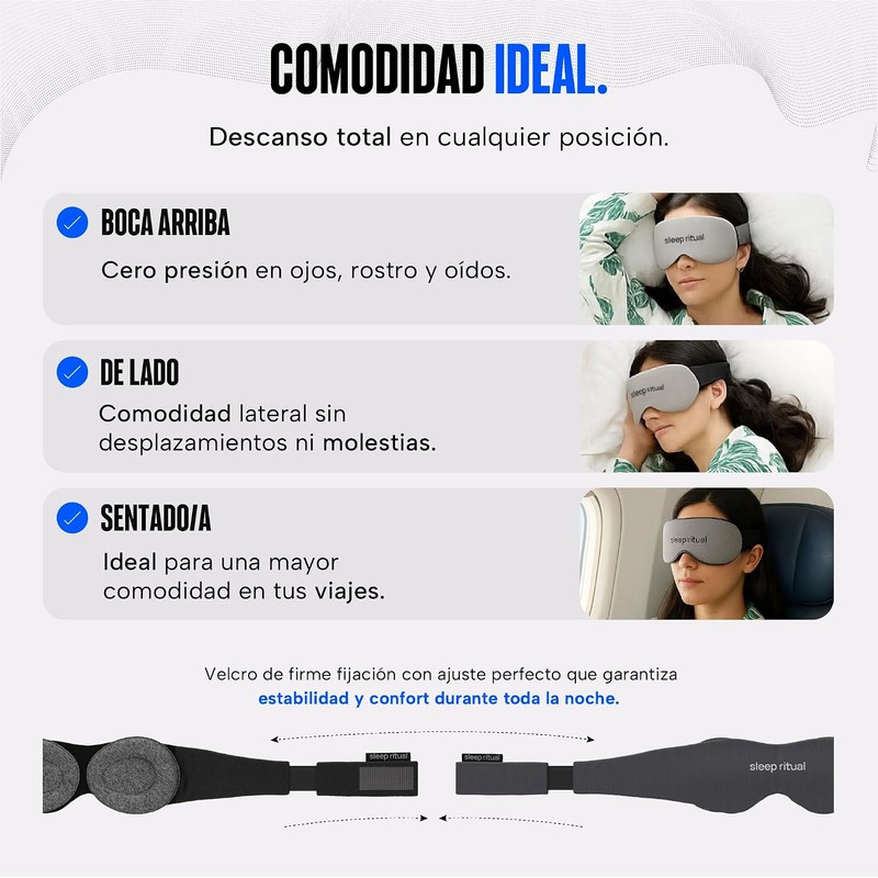 Sleep Ritual Antifaz Premium para Dormir con Tecnología Blackout