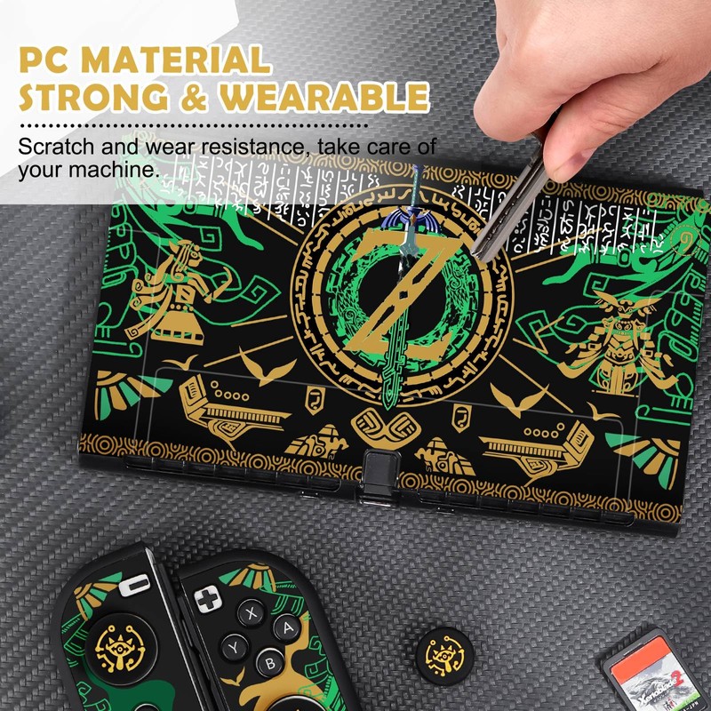 DLseego Zelda Protective Case for Switch OLED New Model, Dockable