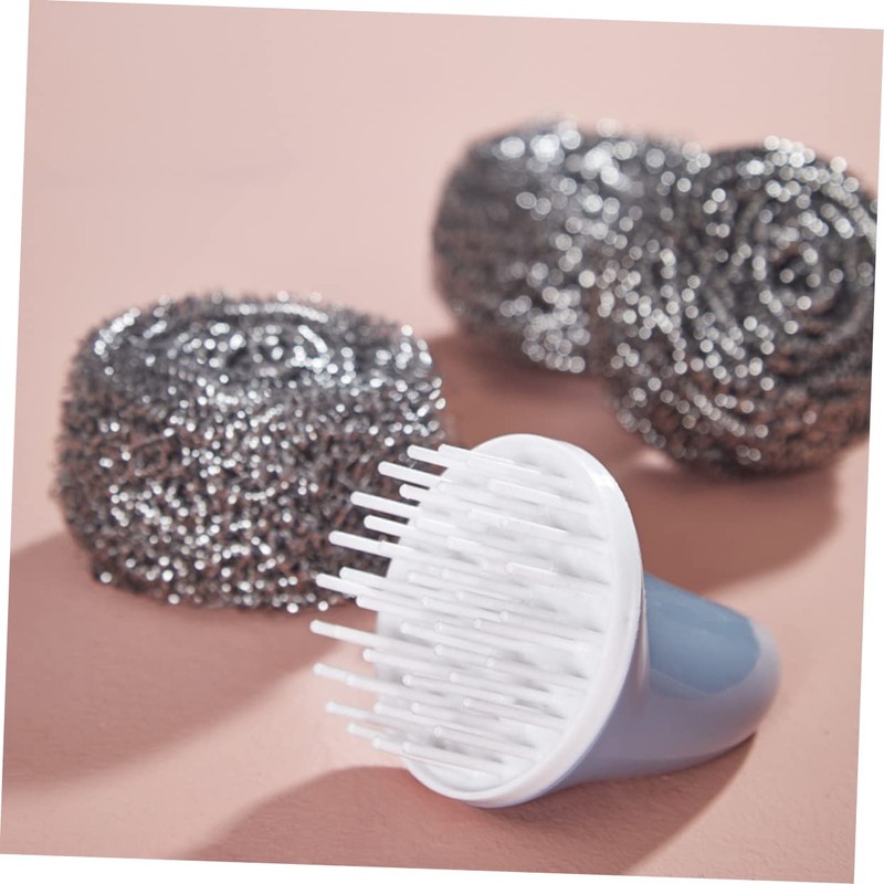 CHILDWEET 3pcs Stainless Steel Wire Cleaning Brushes with Shark Handle