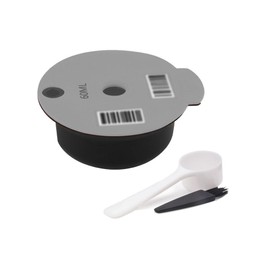 YUYUEMI for Bosch Tassimo silicone Coffee Filter,Tassimo Reusable Coffee Capsules Refillable Coffee Filter Pods with 1 Spoon and 1 Brush for Bosch Tassimo Series Coffee Machine (60ml Gray)