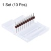 TOP-VIGOR 10Pcs 0.1mm Micro Drill Bit, 1/8 Inch Shank PCB