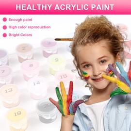 RICUVED Vase Flower Paint by Number for Adults, Flower Painting by Number Kits On Canvas Painting by Numbers with Acrylic Paint Kits Frameless 40x50cm