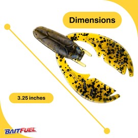 BAITFUEL PACA Chunk Sr Creature Bait Infused with Supercharged X55 Formula Gel | 3.25-Inch, Magic Craw