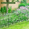 FOREHOGAR Metal Garden Fence with Gate 28in (H) x 18.7ft