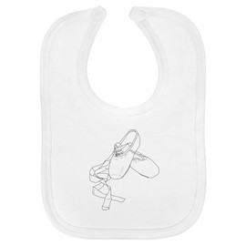 Azeeda 'Ballet Shoes' Soft Cotton Baby Bib (BI00057566)