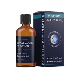 Mystic Moments | Cedarwood Virginian ätherisches Öl 100ml - reines & natürliches Öl für Diffusoren, Aromatherapie und Massage -Mischungen veganer GVO -frei