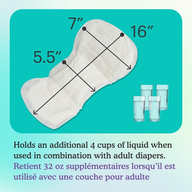Because Overnight Booster Pads Fit All Adult Diapers, Helps Keep