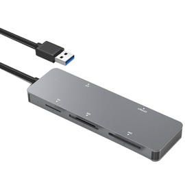 Lyaciomn 5 in 1 Multi Memory Card Reader OTG Adapter Supports SD/TF/MS//XD Card Reader for Computer PC Laptop 1 PCS