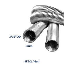 MuRealy Brake Line Protector - Upgraded Stainless Steel Brake Line Protector 3/16 Inch 8 Ft(2025 New), Premium Galvanized Spring Guard Car Brake Line Protector