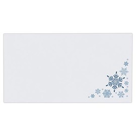 LUXPaper Photo Greeting Card Envelope for 4 1/4 x 5 1/2 Cards in 70lb. White, Snowflakes, Invitations, Announcements, Greeting Cards w Peel and Press Seal, 50 Pack, Envelope Size 4 3/8 x 8 1/4 (White)