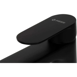 Mezcladora Monomando Para Lavabo Acabado Negro Mate Meer