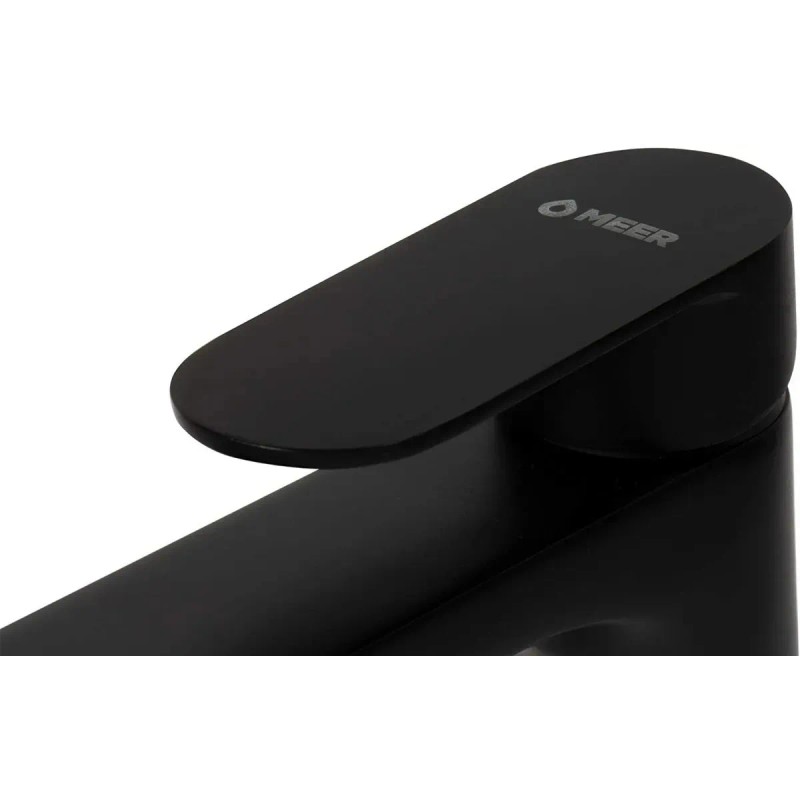 Mezcladora Monomando Para Lavabo Acabado Negro Mate Meer