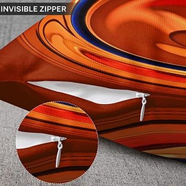 Emvency Set of 4 Throw Pillow Covers Burnt Orange Abstract Red 20 Tan Funky Watercolor Grunge Monochrome Decorative Pillow Cases Accent Couch Home Decor Square 24x24 Inches Pillowcases