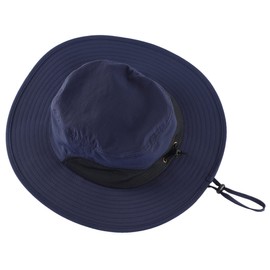 Connectyle Men's Boonie Sun Hat Outdoor UPF 50+ UV Protection Sun Cap for Fishing Hiking Navy Blue