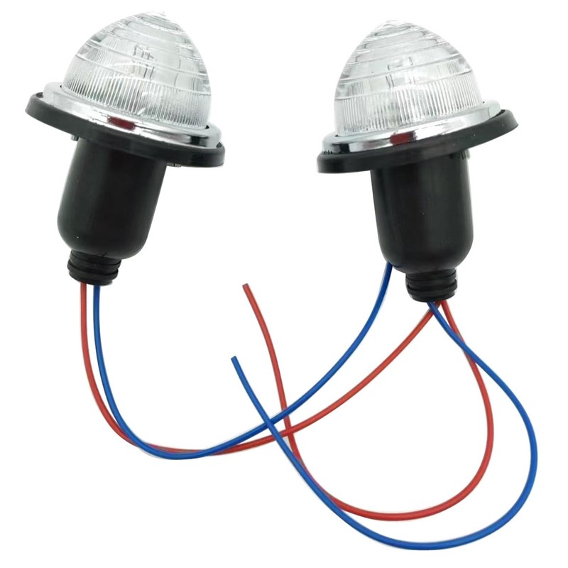 SHLPDFM 2 pcs/set Clear Front/Rear Dome Indicator Lamps Lights Lucas