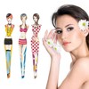 Tvoip 6Pcs Professional Girl Eyebrow Tweezer Stainless Steel Slanted Eyebrow