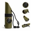 7-in-1 Survival Whistle Tool for Camping – Compact Compass, LED