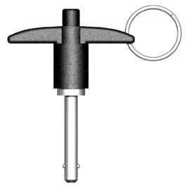 1Pc Stainless Steel T - Handle Lock Pins, 1/4"~1/2" Pin Dia. 2"~4" Usage Length Push-Button Quick Release Pin Safety Pin Handle Stop Pin with Lanyard Cable (Pin Dia(mm):16, Usage Length(MM):64)