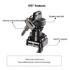 1PZ Ignition Switch, 3-Position, Key Actuated, Black, ON-OFF Operation, Fits