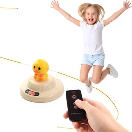 (Supervised by a Teacher in the Preschool Classroom) Electric Jump Rope, Outdoor Play, Toy, Automatic Rope Jumping for Children, Makes Playing in the Park More Fun (Yellow)
