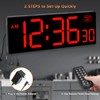 Soobest Digital Wall Clock with Seconds for Gym, Remote Countdown