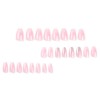 Nail Tip, Short, 24 Pieces, Medium, False Nails, Gradient, Pink,