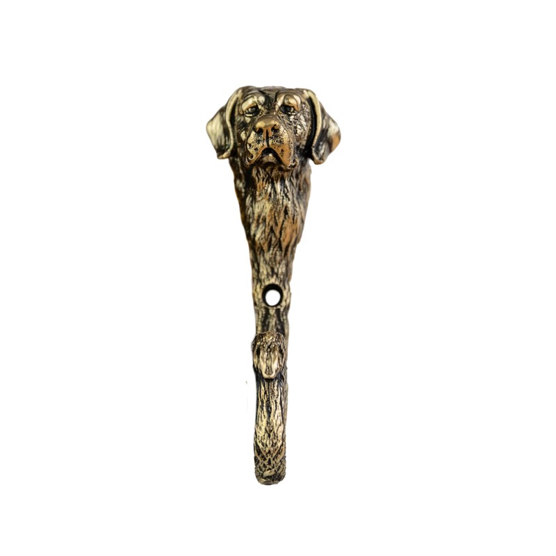 TUTURA LUTSS Labrador Dog Brass Wall Hook – Handmade Solid