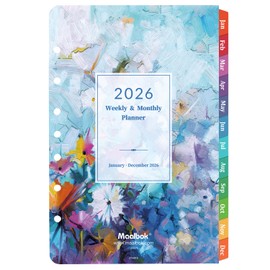 2026 Planner Refills - Planner Inserts with 7-Hole Punched, 5-1/2" x 8-1/2", Runs from Jan 2026 to Dec 2026, Weekly and Monthly Spread, Colorful Monthly Tabs