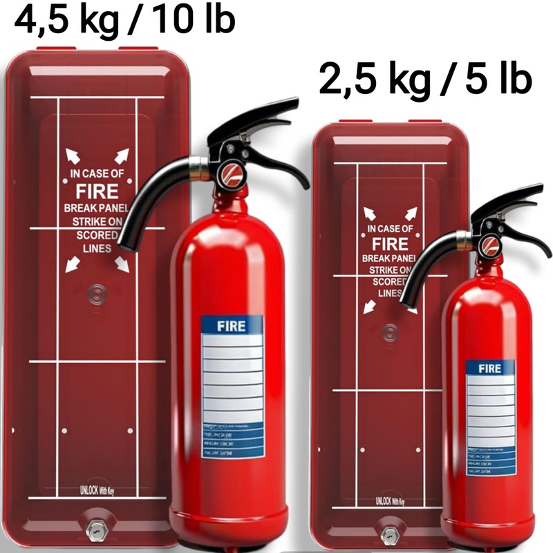 ISOP PVC Fire Extinguisher Cabinet Large for 5 kg or