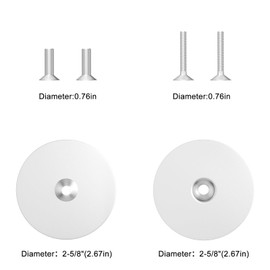 Door Hole Cover Plate, 2-5/8" Diameter Round Deadbolt Cover Plate （Brushed Satin Nickel), Reinforcer Locks and Doors for Home Security w/Connecting Screws - 2 Pack