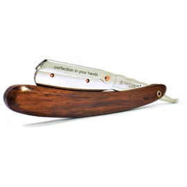 RT SHOP Gentleman Wood And Stainless Steel Straight Edge Barber Blade Shaving Razor Ustra Razor For Men And Women Parlour Etc. (Free Blade Inside)