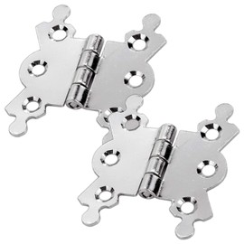 Decorative Polished Chrome Butterfly Hinges Antique Butterfly Design Fancy Cabinet Door Hinge with Matching Screw Decorative Hinges Door Furniture 40mm - Pack of 2.