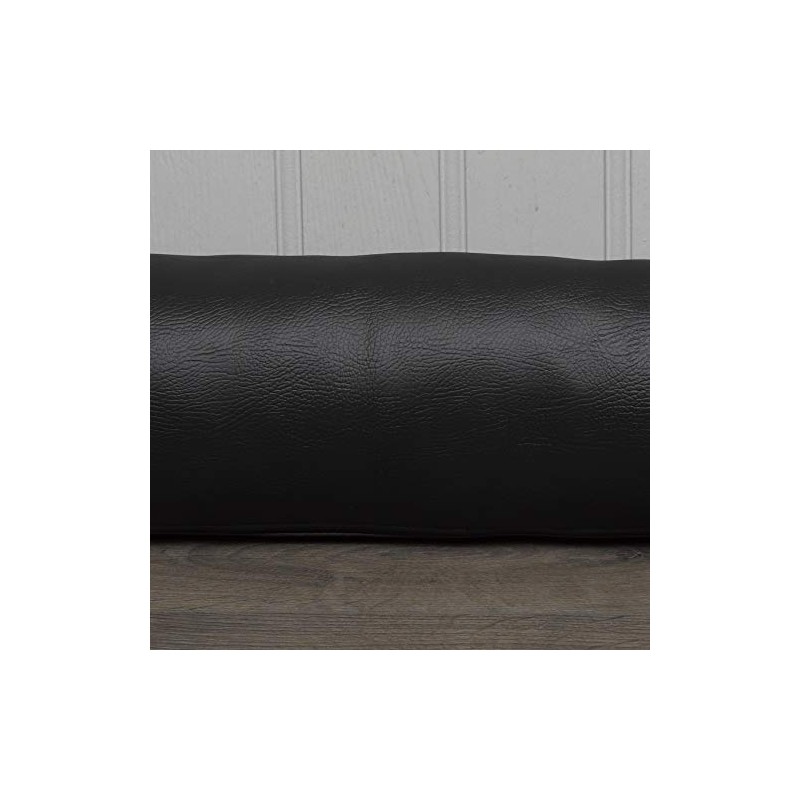 Classic Home Store Black Leatherette Draught Excluder Faux Leather Boat