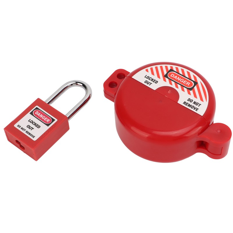 Lockout Tagout Valve Lock with Safety Padlock Heatproof Impact Resistant
