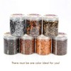 Hoyols Small Hair Elastics Brown, Premium Plastic Girls Hair Ties