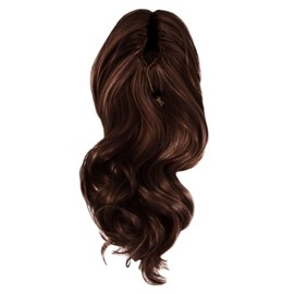 Hairuwear Hairdo 21" Soft Curls Claw Pony Extension, Soft Flowing Waves Pony Attachment, R10 Chestnut
