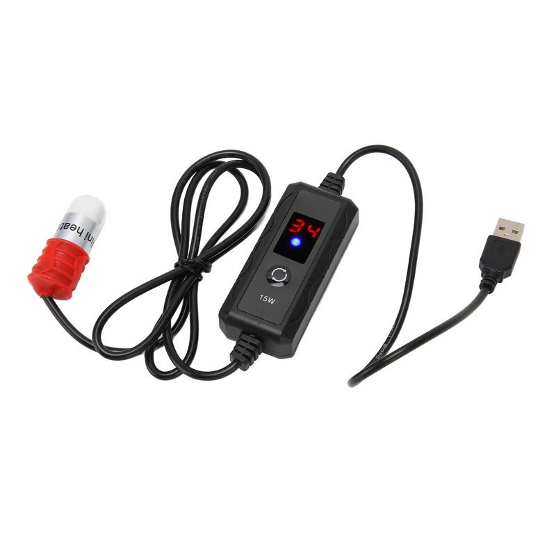 Mini Fish Tank Heater Adjustable 15W Betta Heater Small Aquarium