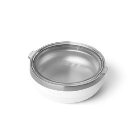 YETI Rambler Low Bowl, Vacuum Insulated, Stackable and Nestable Stainless Steel Bowl with Lid, 0.7 Quart, White